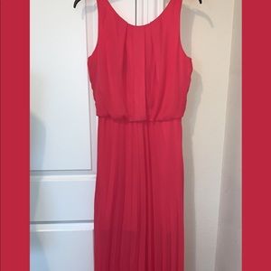 Hot pink chiffon dress